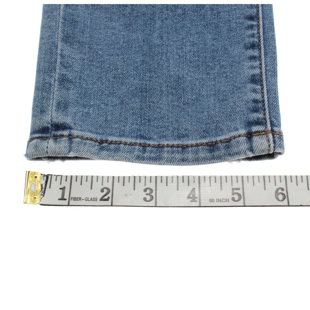Monfrere NWT Distressed Skinny Jeans Size 34 US Greyson in Blue Cotton Blend